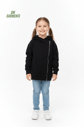 ROADWEAR Girls' Asymmetrical Zip Hoodie - Black - Smgarment's